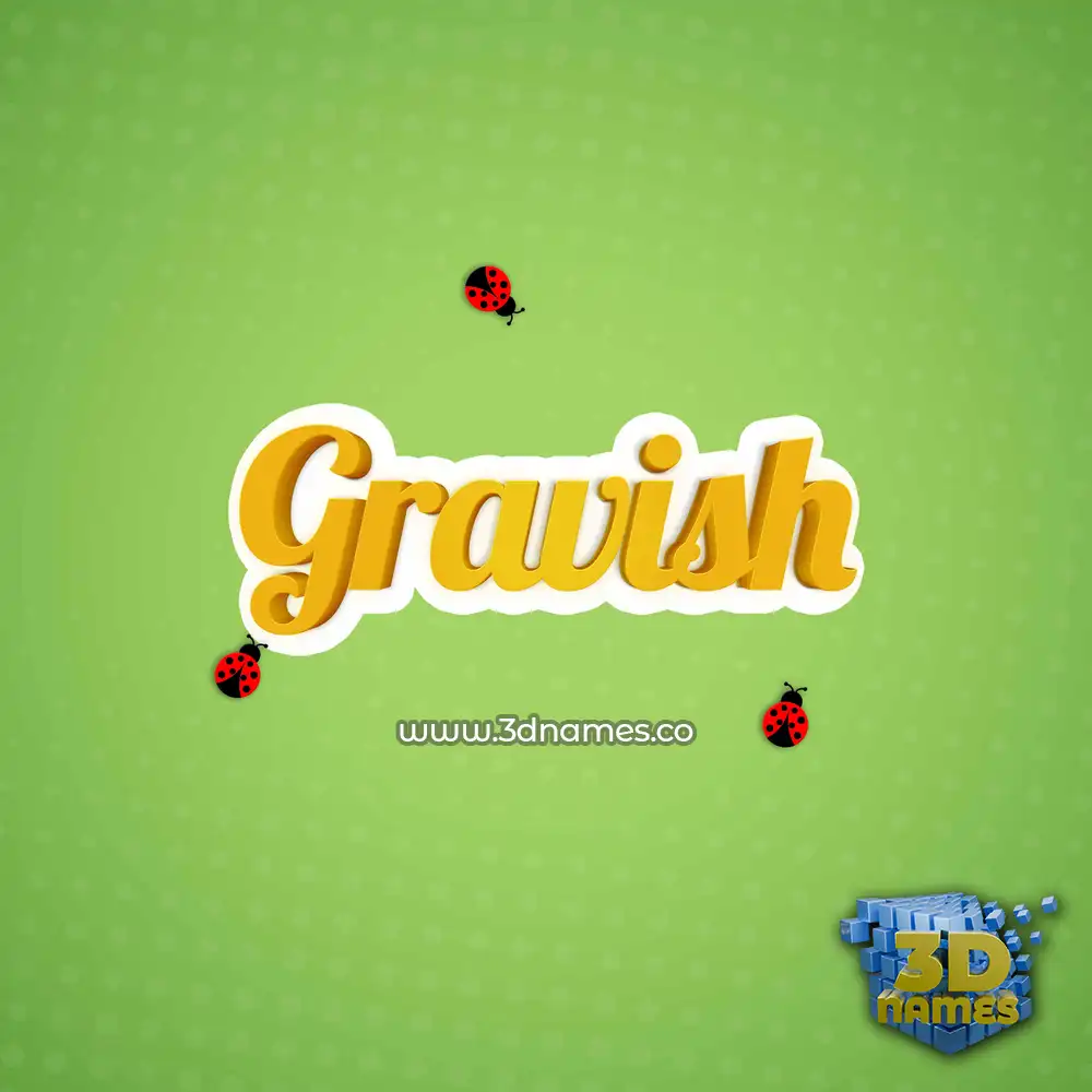 gravish in Ladybugs style - 3D name wallpaper
