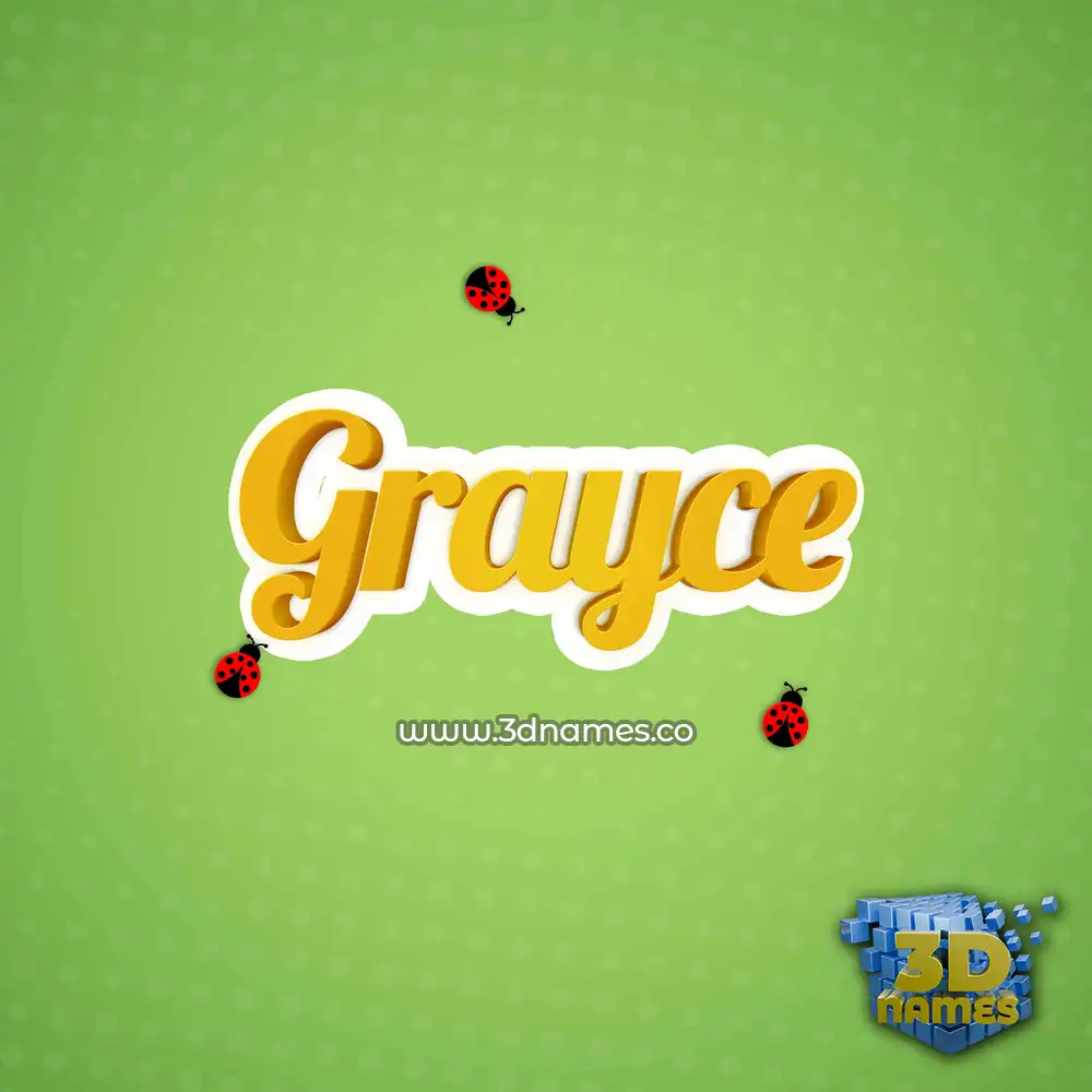 grayce in Ladybugs style - 3D name wallpaper