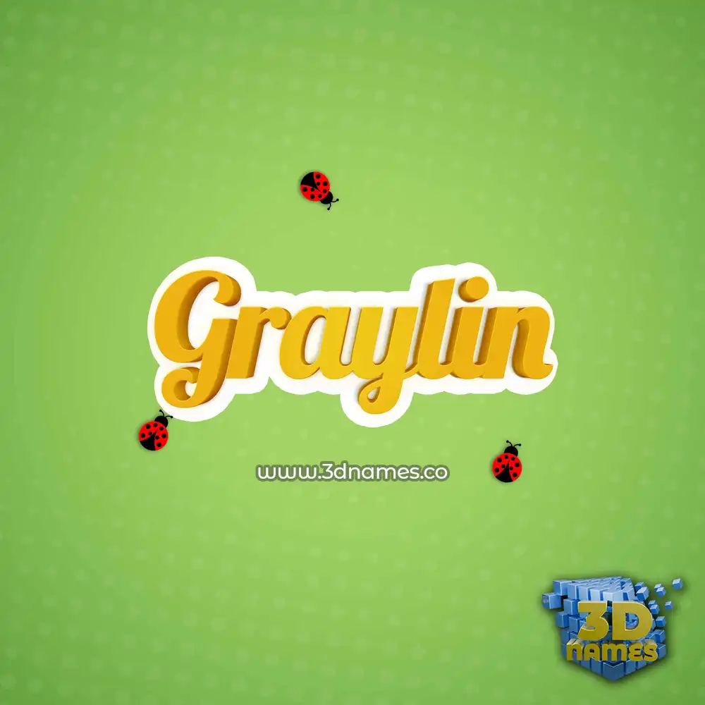 graylin in Ladybugs style - 3D name wallpaper
