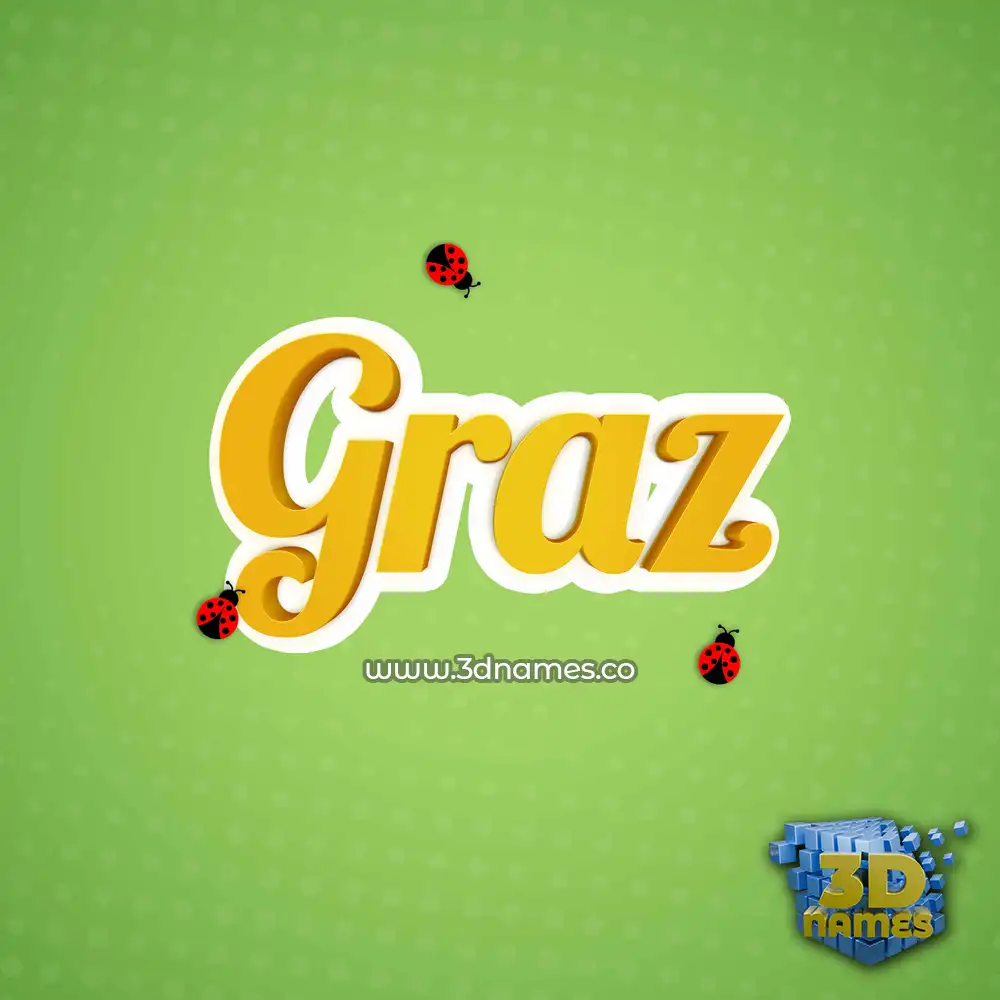graz in Ladybugs style - 3D name wallpaper
