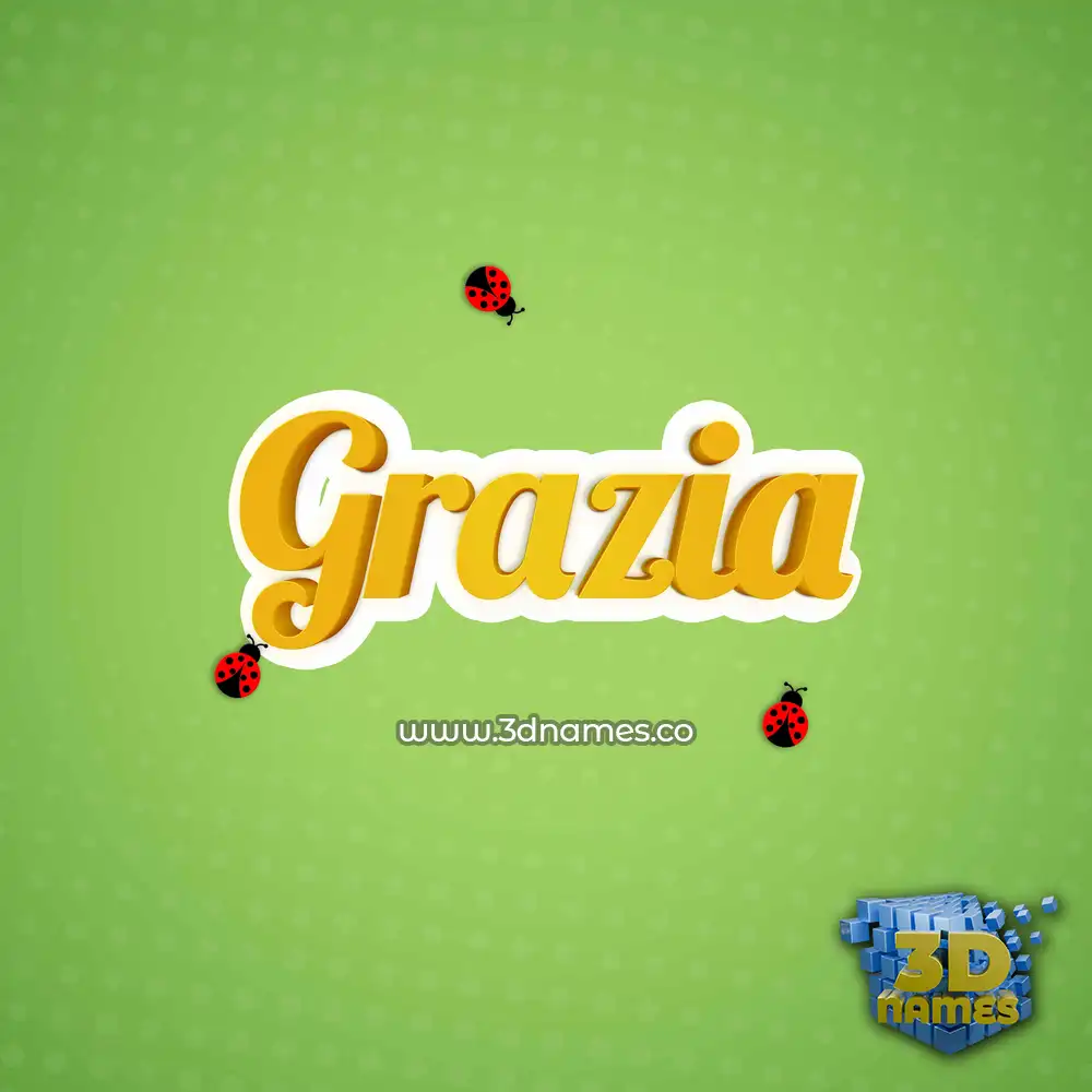 grazia in Ladybugs style - 3D name wallpaper
