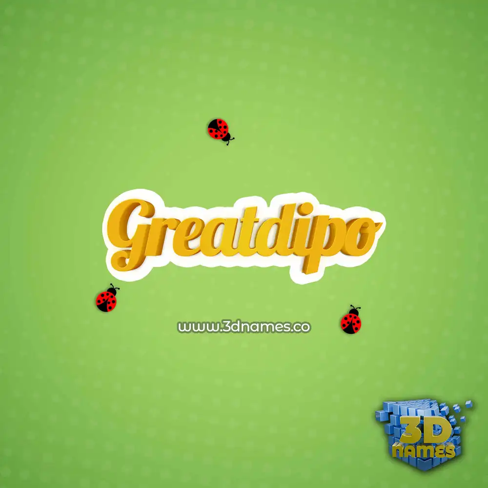 greatdipo in Ladybugs style - 3D name wallpaper