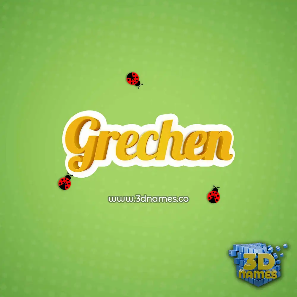 grechen in Ladybugs style - 3D name wallpaper