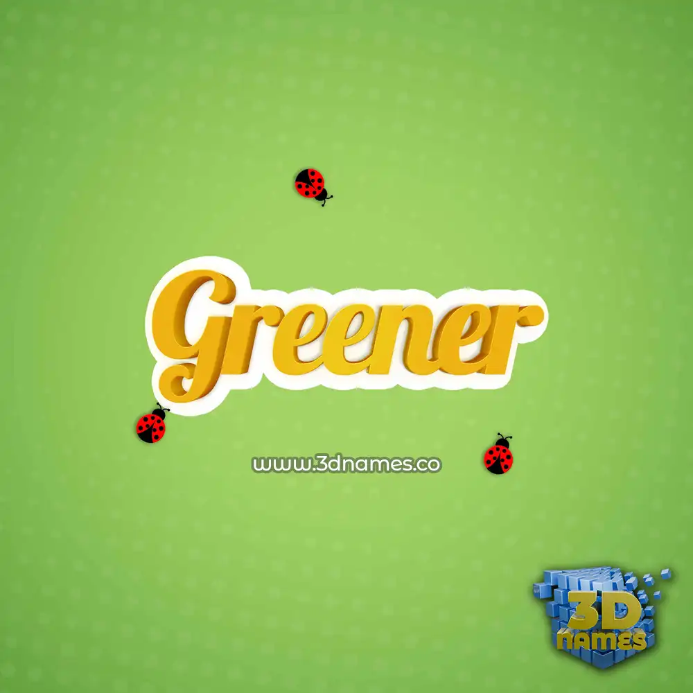 greener in Ladybugs style - 3D name wallpaper