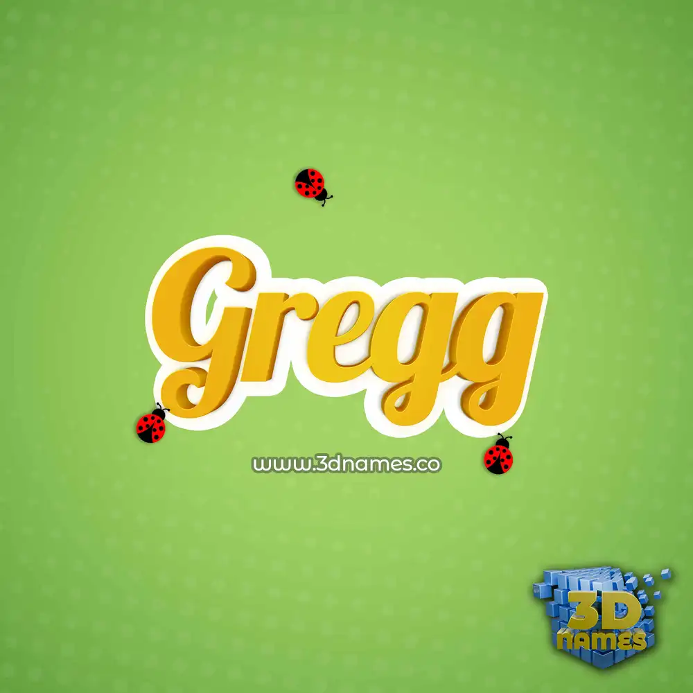 gregg in Ladybugs style - 3D name wallpaper