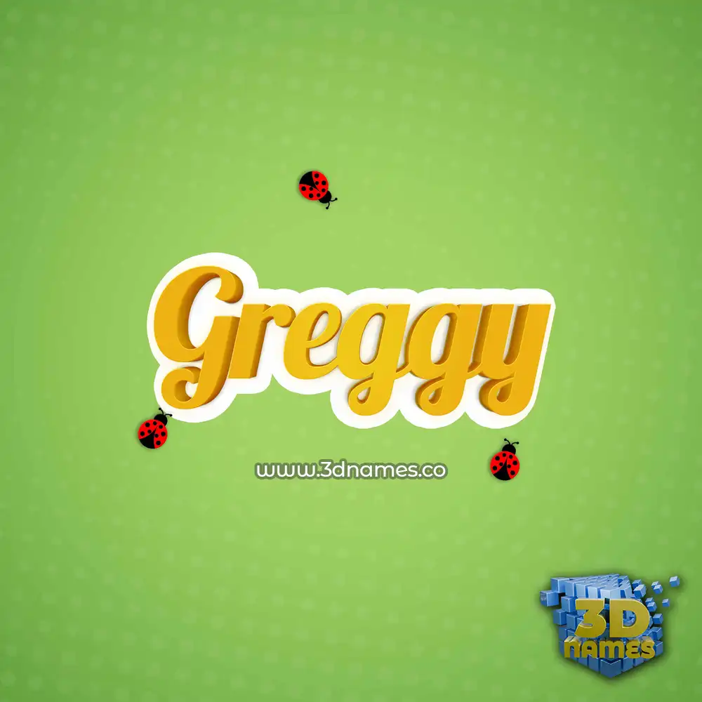 greggy in Ladybugs style - 3D name wallpaper