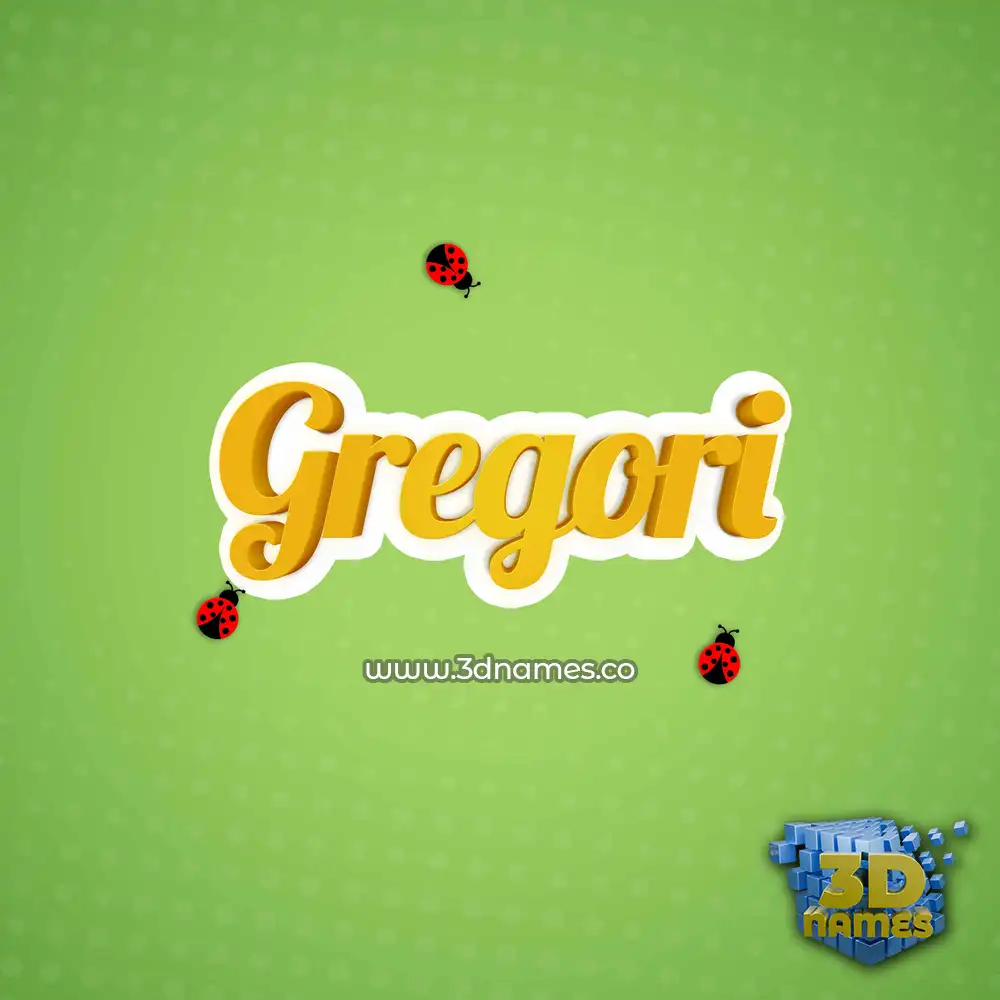 gregori in Ladybugs style - 3D name wallpaper