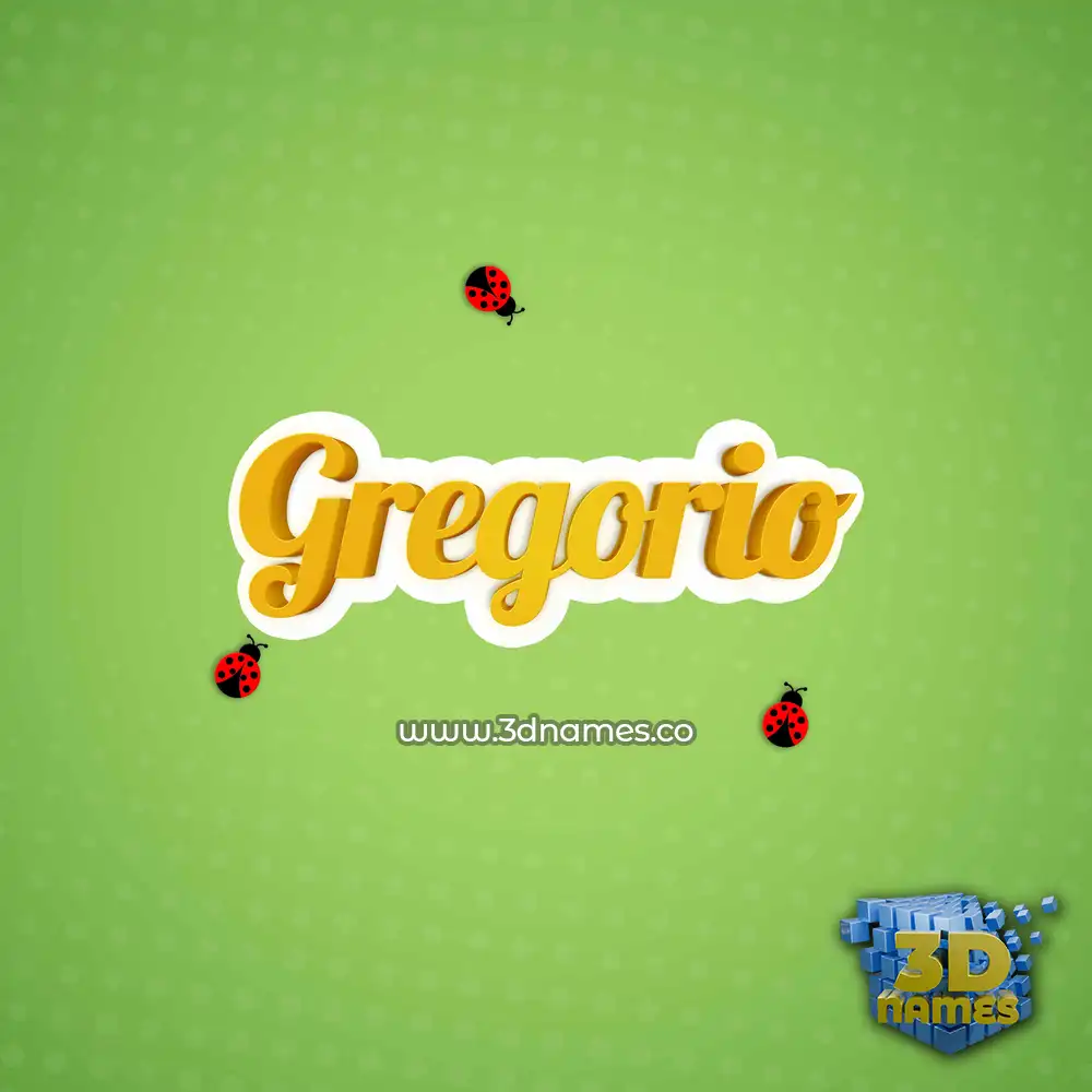 gregorio in Ladybugs style - 3D name wallpaper