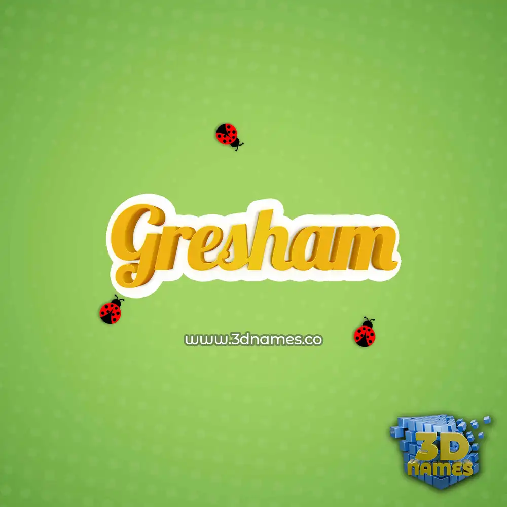 gresham in Ladybugs style - 3D name wallpaper
