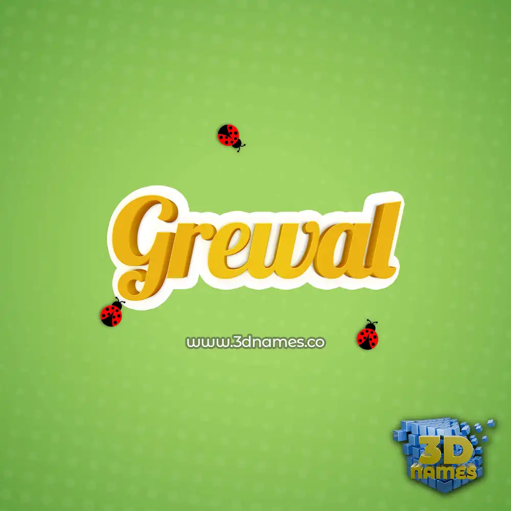 grewal in Ladybugs style - 3D name wallpaper