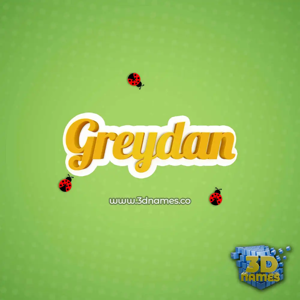 greydan in Ladybugs style - 3D name wallpaper