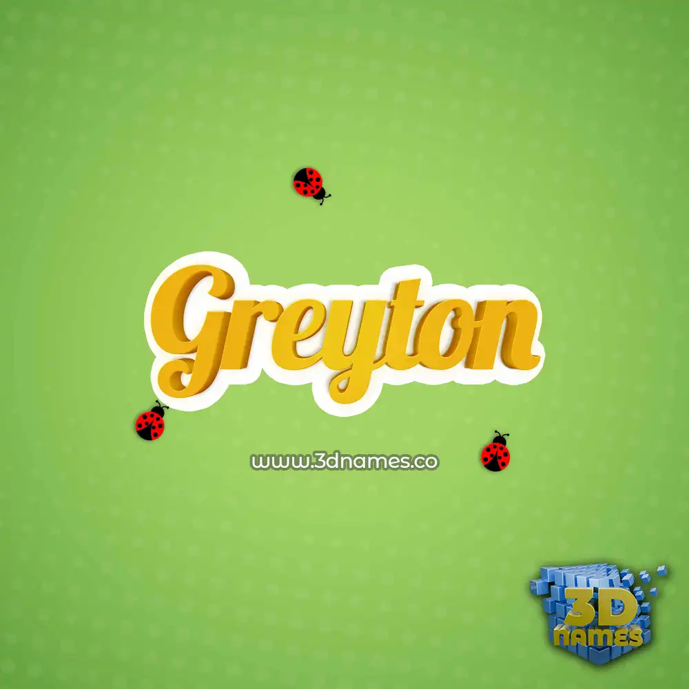 greyton in Ladybugs style - 3D name wallpaper