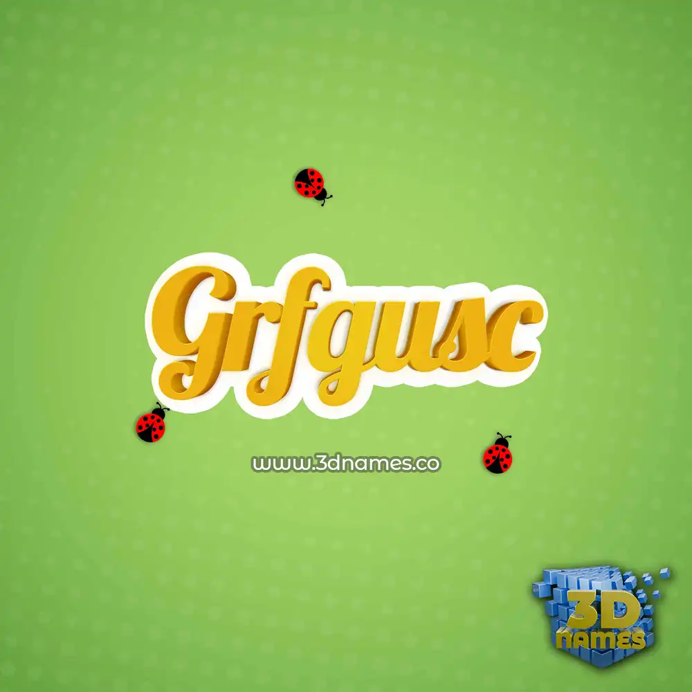 grfgusc in Ladybugs style - 3D name wallpaper