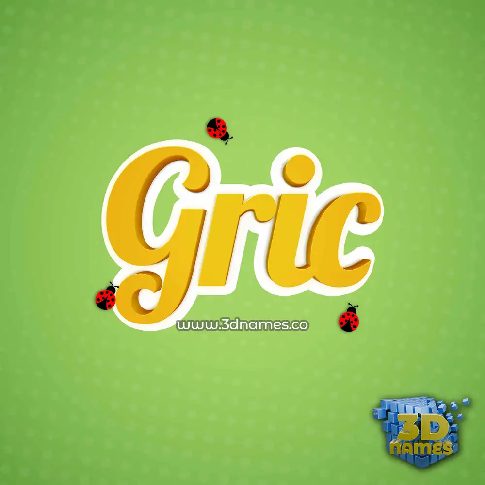 gric in Ladybugs style - 3D name wallpaper