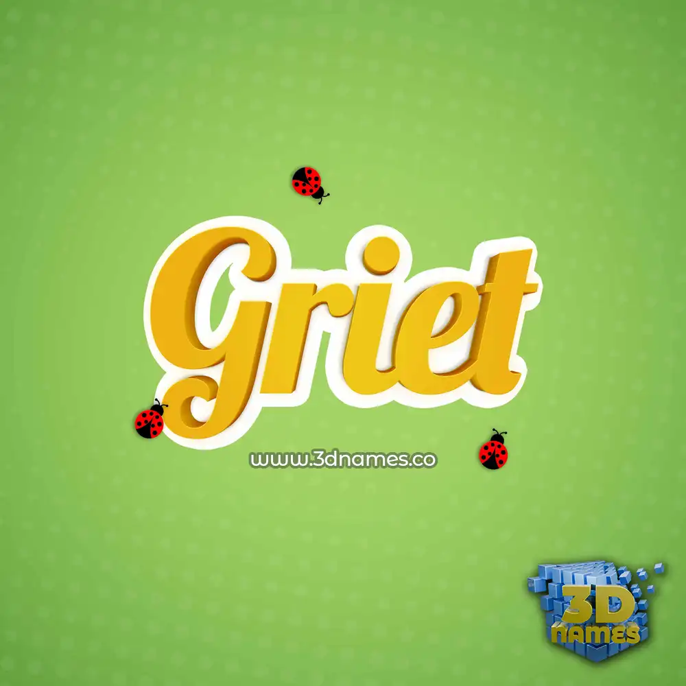 griet in Ladybugs style - 3D name wallpaper