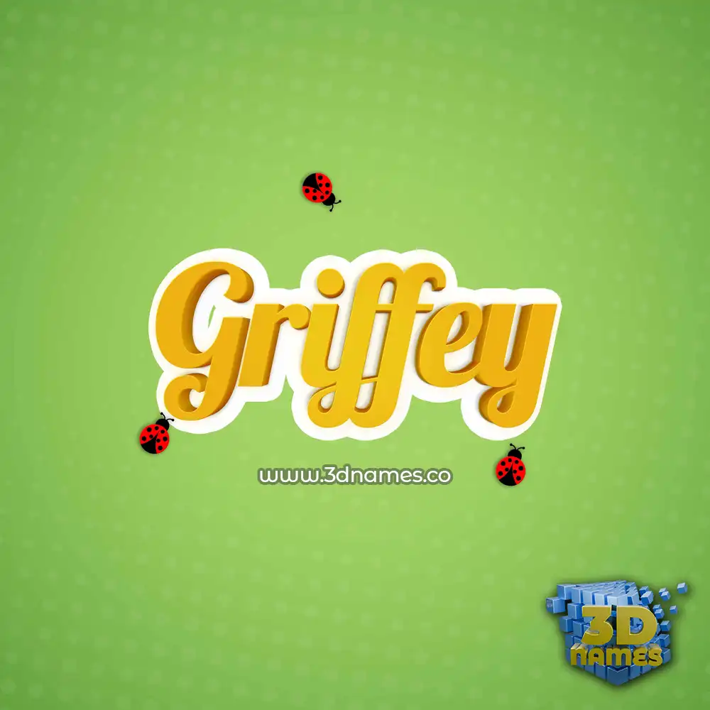 griffey in Ladybugs style - 3D name wallpaper
