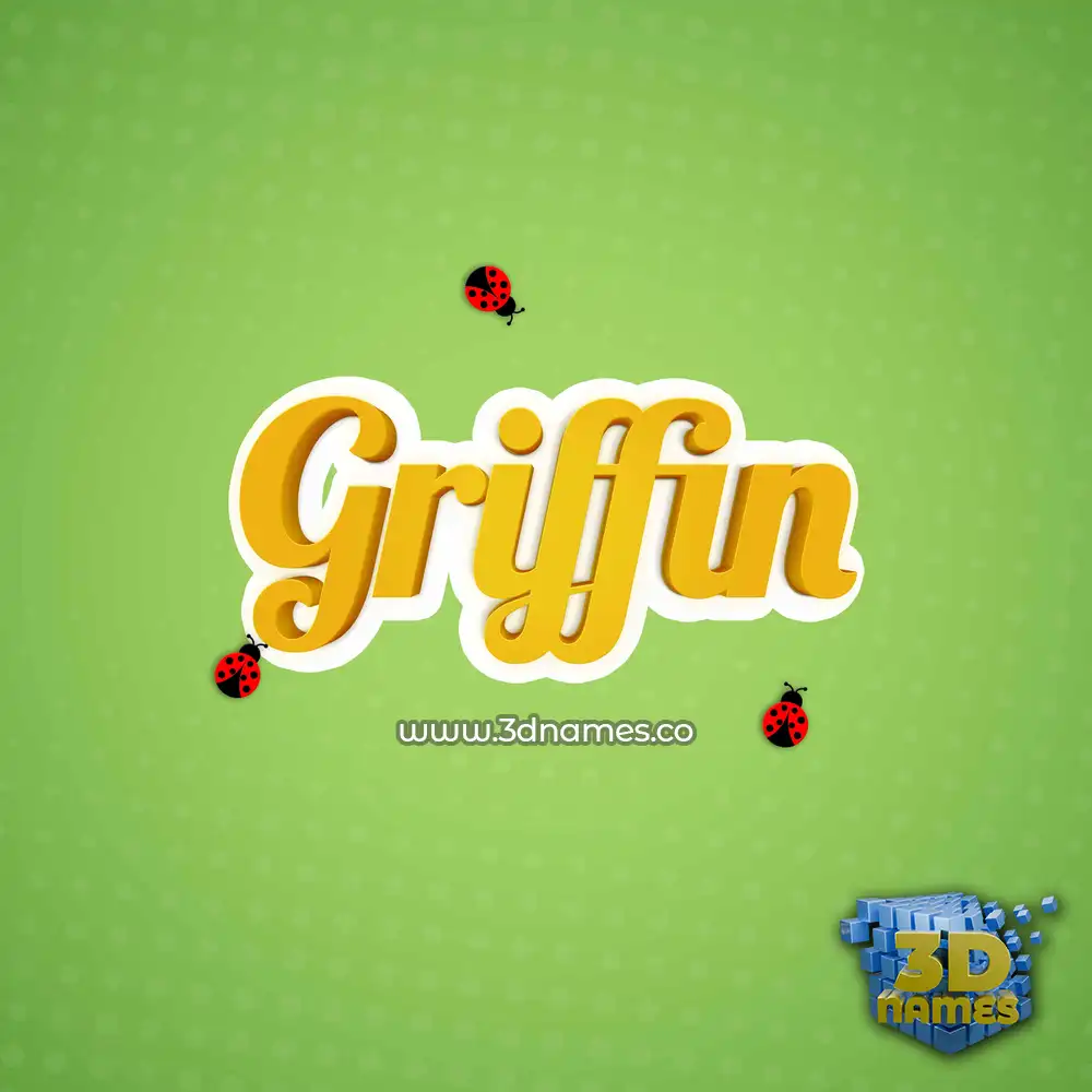 griffin in Ladybugs style - 3D name wallpaper