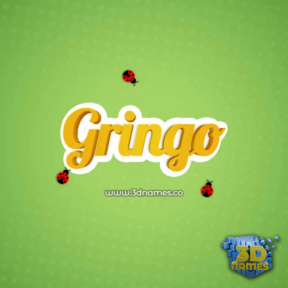 gringo in Ladybugs style - 3D name wallpaper