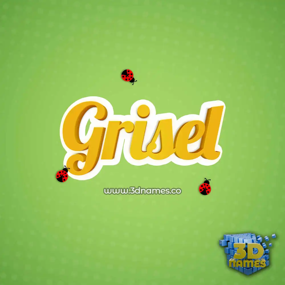 grisel in Ladybugs style - 3D name wallpaper