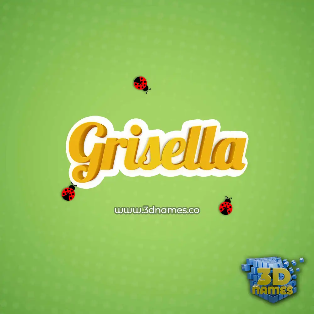 grisella in Ladybugs style - 3D name wallpaper
