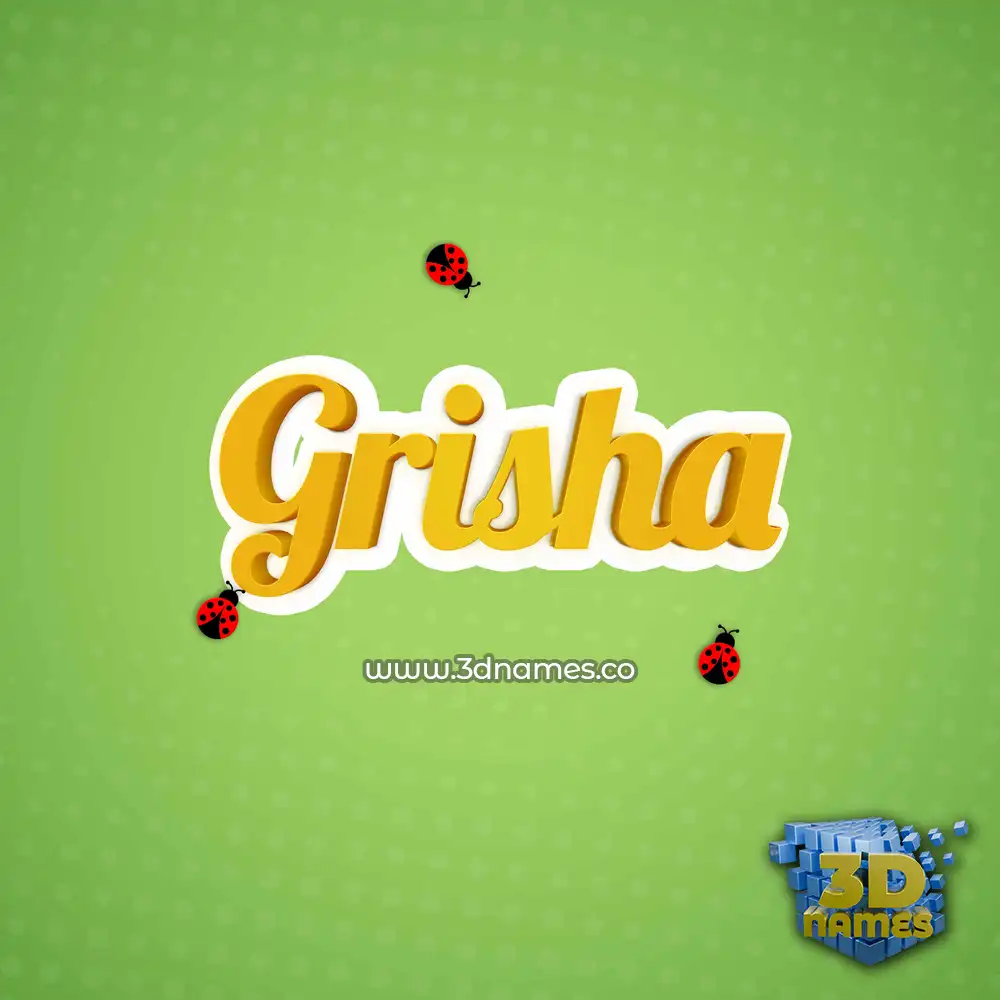grisha in Ladybugs style - 3D name wallpaper
