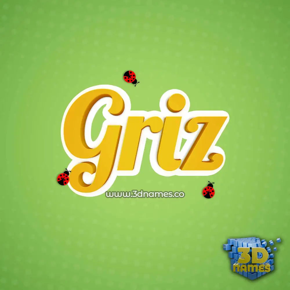 griz in Ladybugs style - 3D name wallpaper