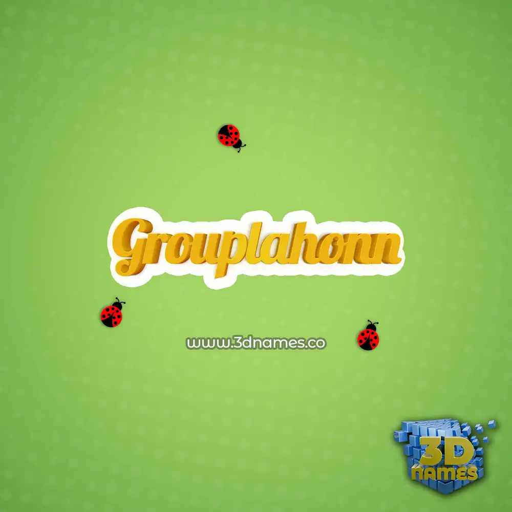 grouplahonn in Ladybugs style - 3D name wallpaper