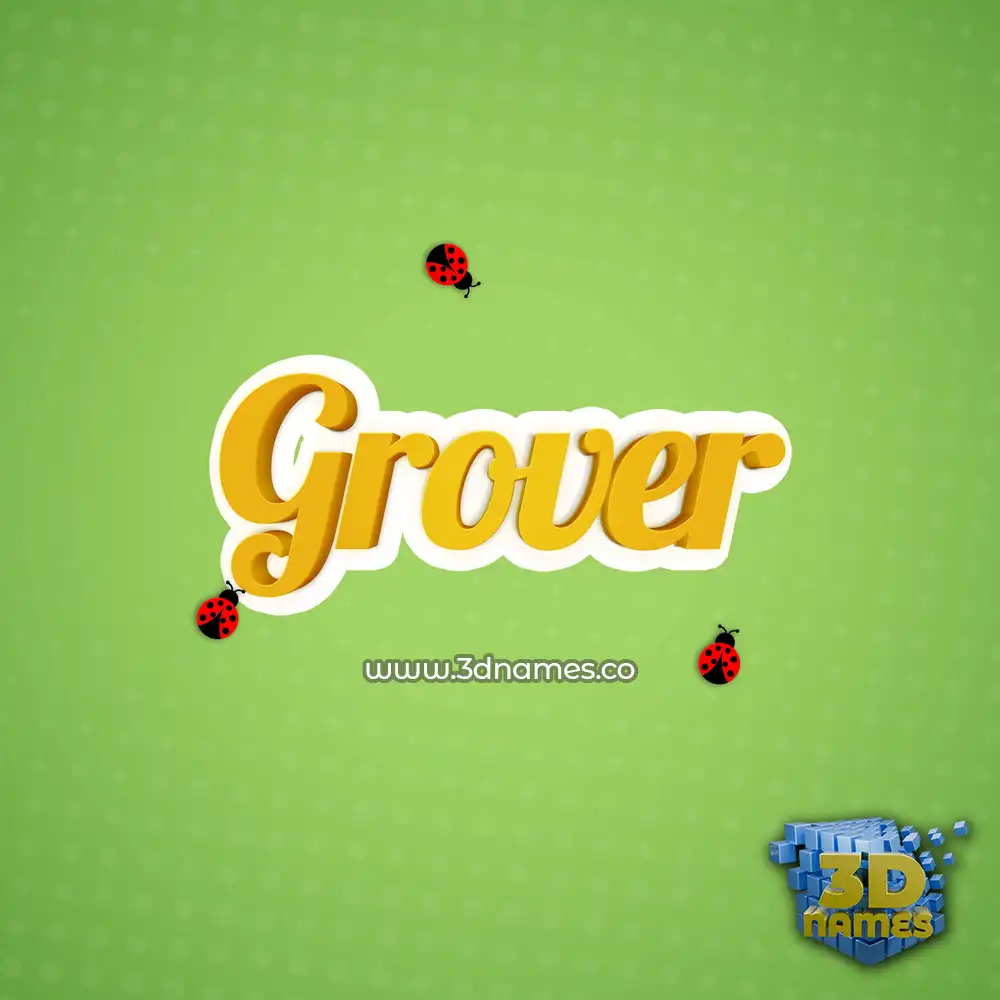grover in Ladybugs style - 3D name wallpaper