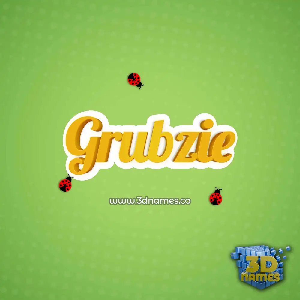 grubzie in Ladybugs style - 3D name wallpaper