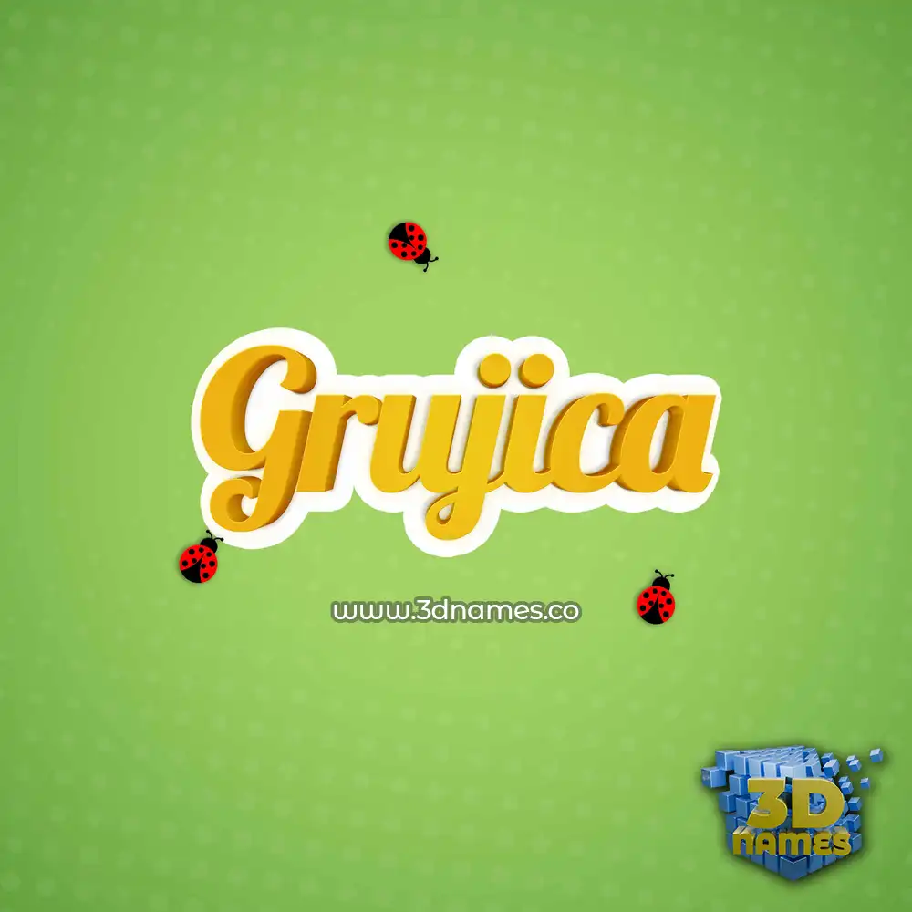 grujica in Ladybugs style - 3D name wallpaper
