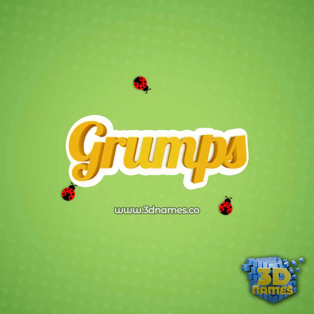 grumps in Ladybugs style - 3D name wallpaper
