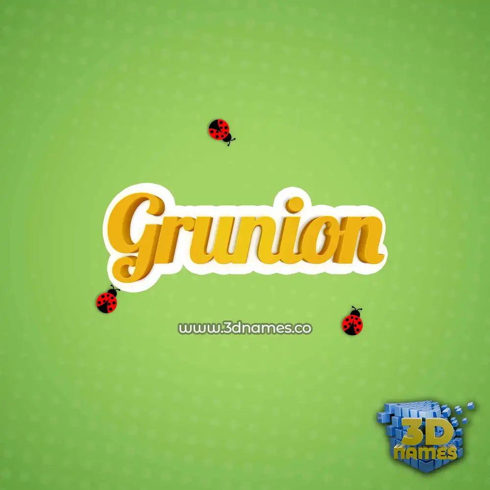 grunion in Ladybugs style - 3D name wallpaper