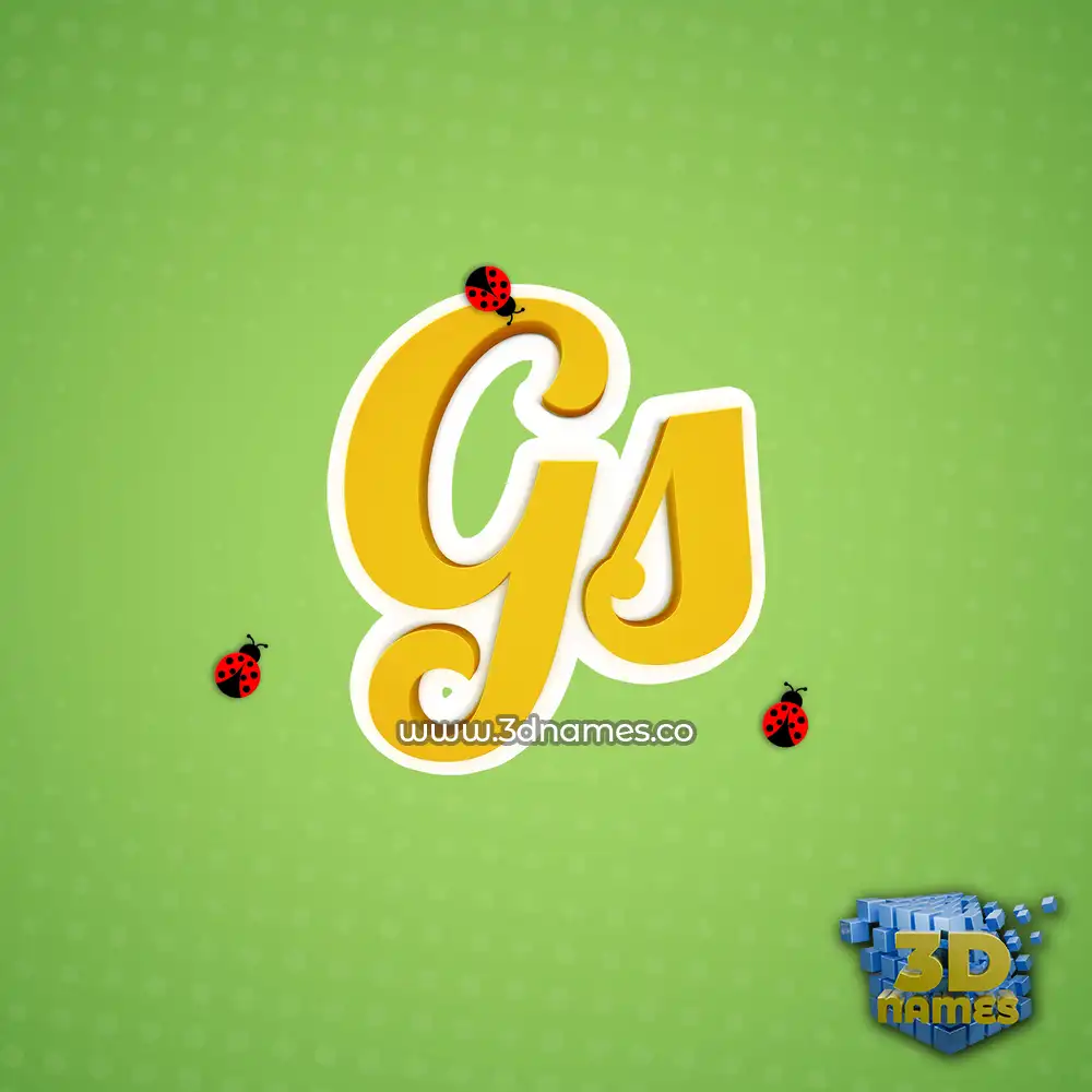 gs in Ladybugs style - 3D name wallpaper