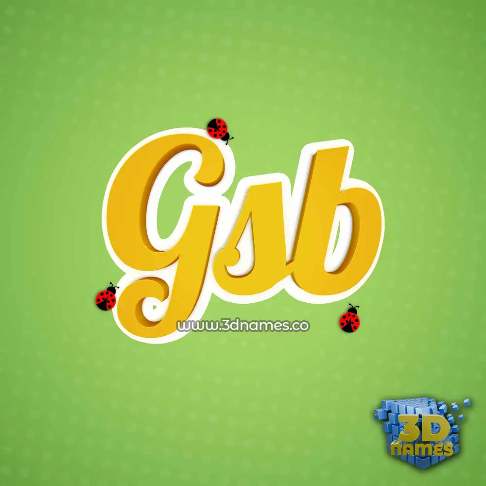 gsb in Ladybugs style - 3D name wallpaper