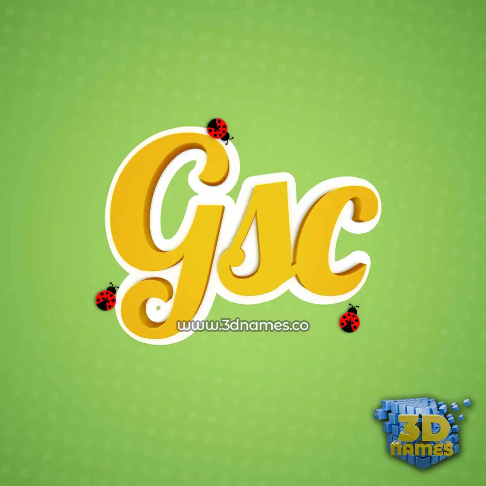 gsc in Ladybugs style - 3D name wallpaper