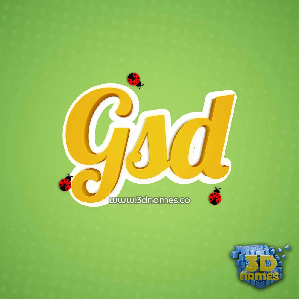 gsd in Ladybugs style - 3D name wallpaper