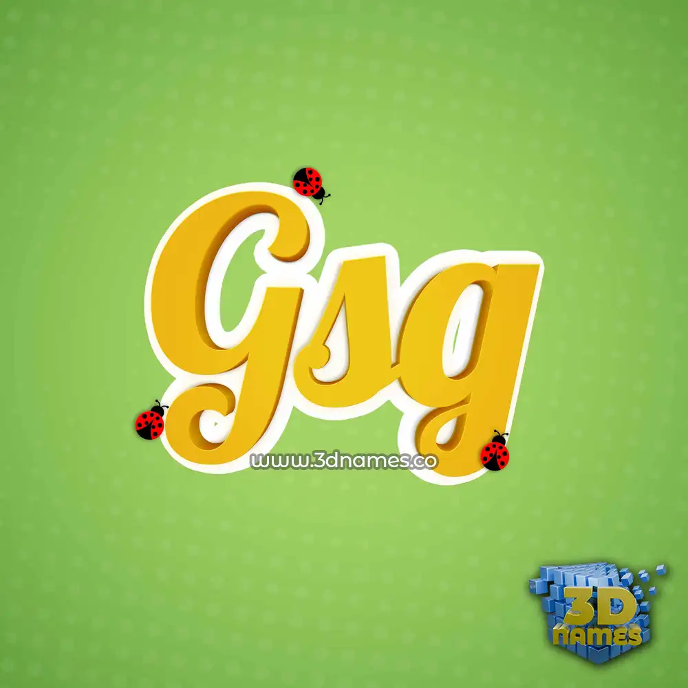 gsg in Ladybugs style - 3D name wallpaper