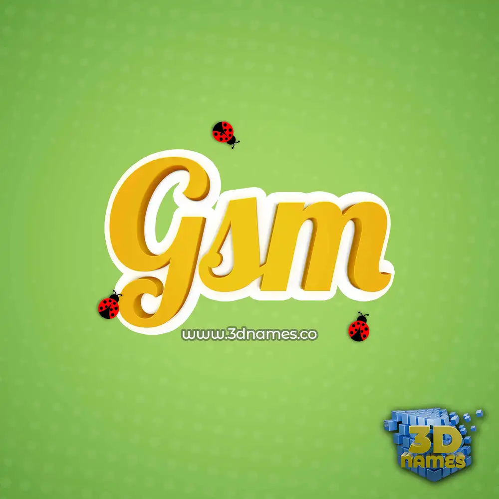 gsm in Ladybugs style - 3D name wallpaper