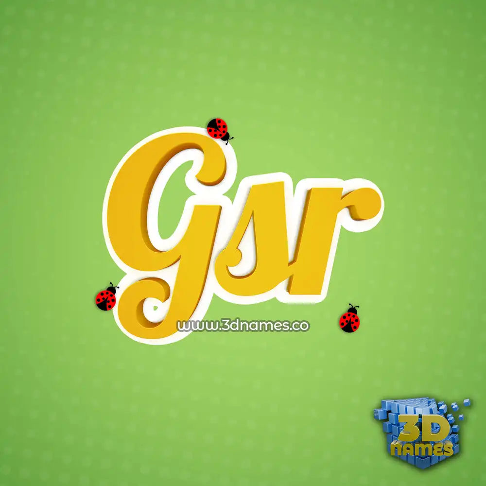 gsr in Ladybugs style - 3D name wallpaper