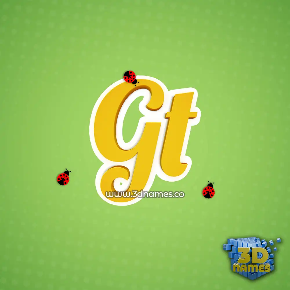 gt in Ladybugs style - 3D name wallpaper