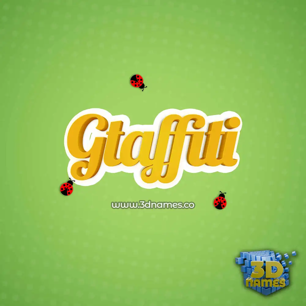 gtaffiti in Ladybugs style - 3D name wallpaper