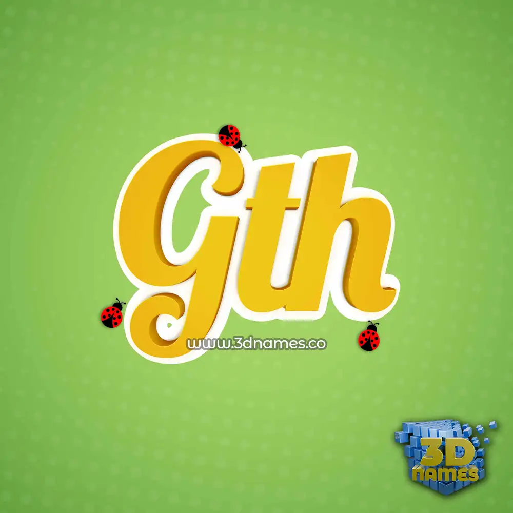 gth in Ladybugs style - 3D name wallpaper