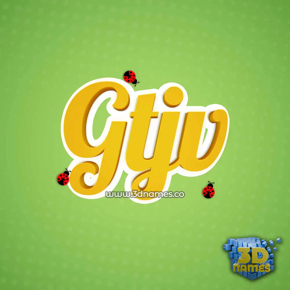 gtjv in Ladybugs style - 3D name wallpaper