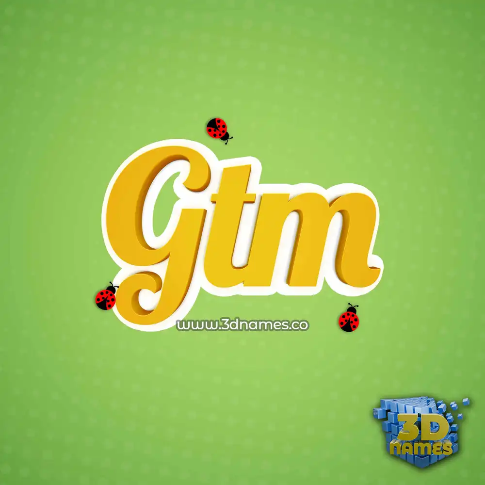 gtm in Ladybugs style - 3D name wallpaper