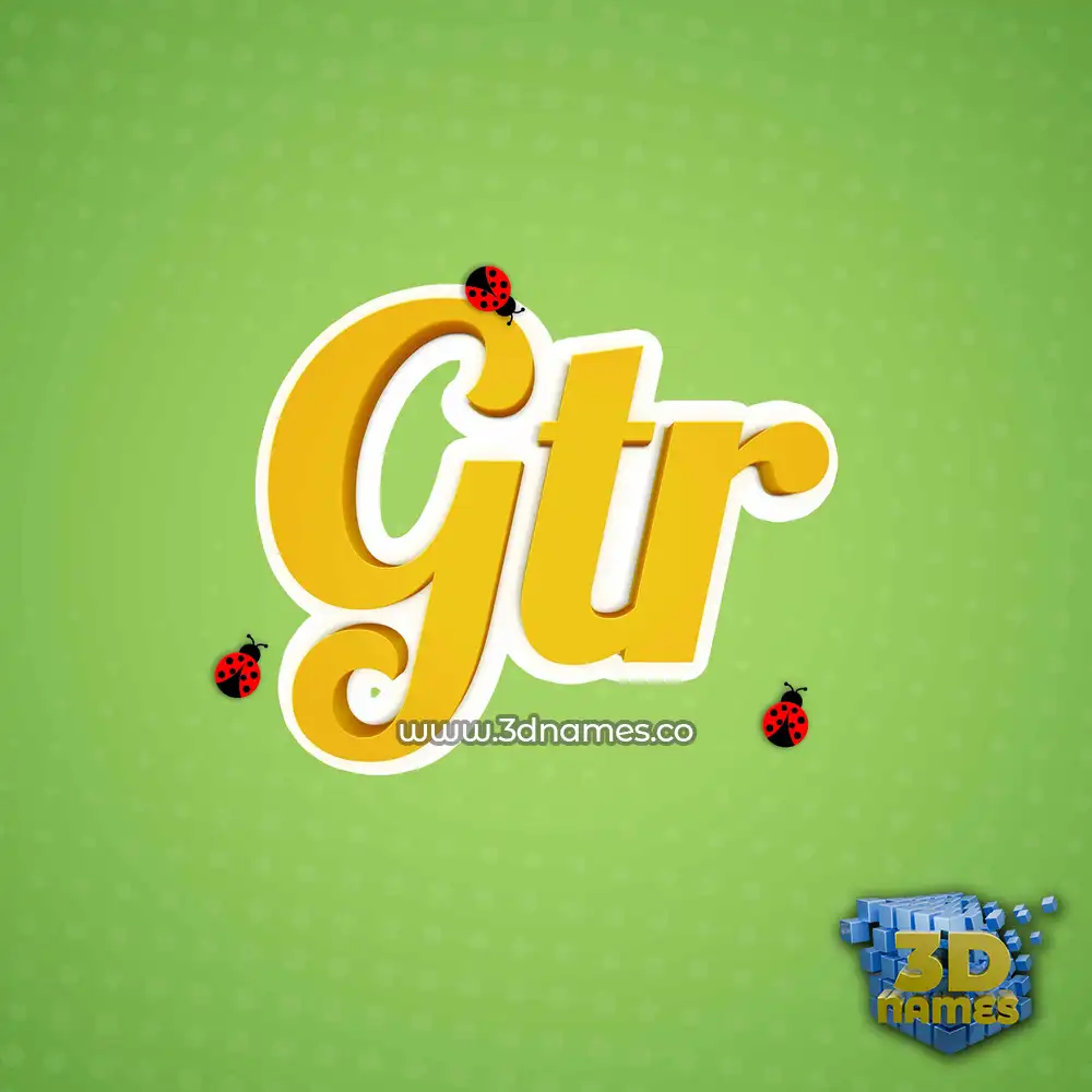 gtr in Ladybugs style - 3D name wallpaper