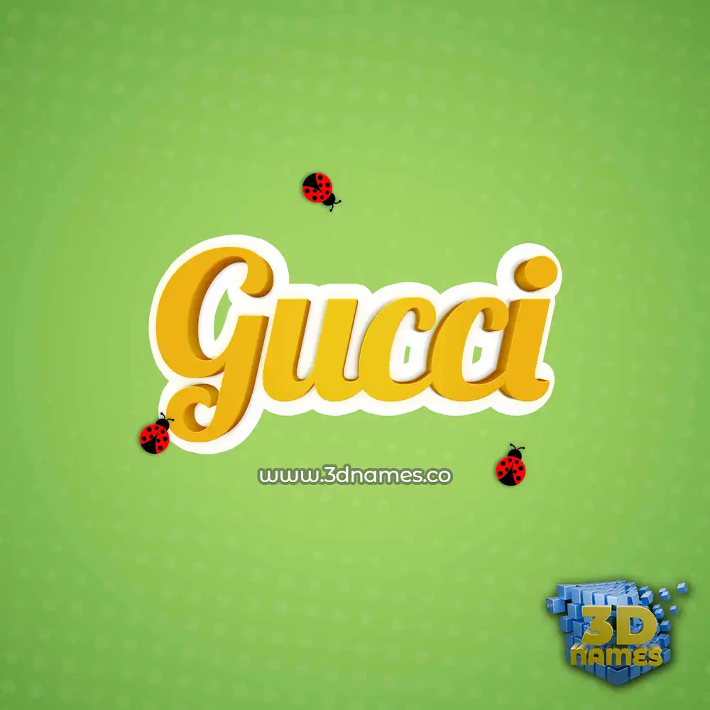 gucci in Ladybugs style - 3D name wallpaper