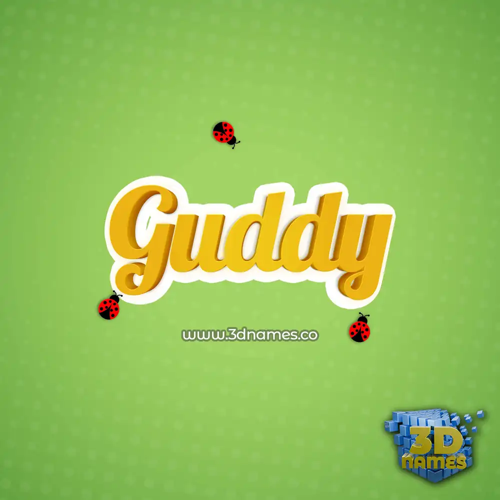 guddy in Ladybugs style - 3D name wallpaper