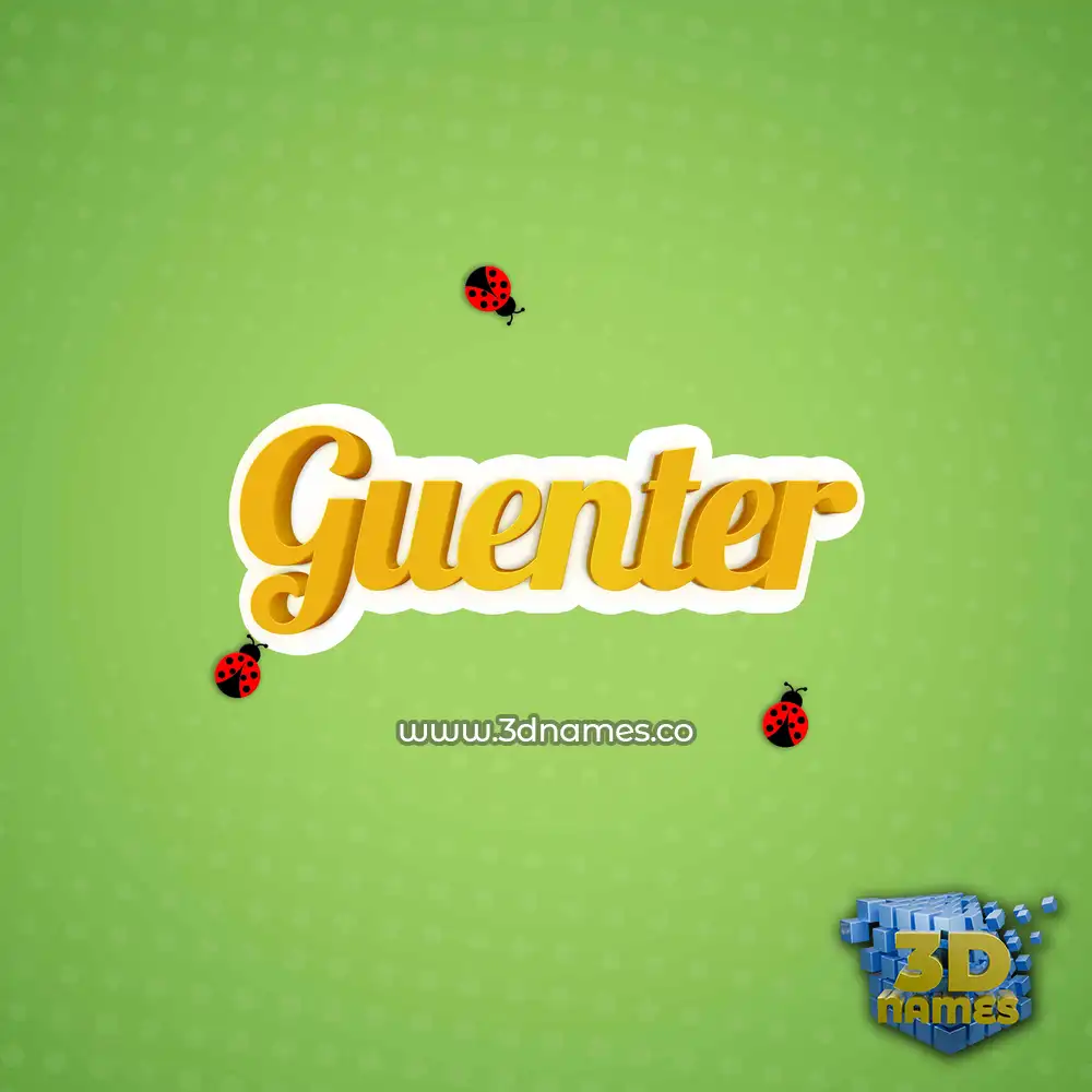 guenter in Ladybugs style - 3D name wallpaper