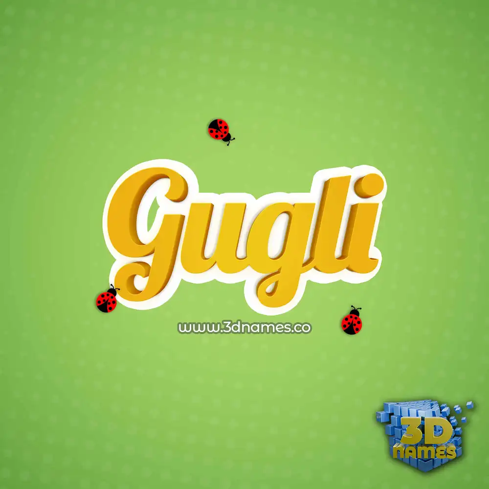 gugli in Ladybugs style - 3D name wallpaper