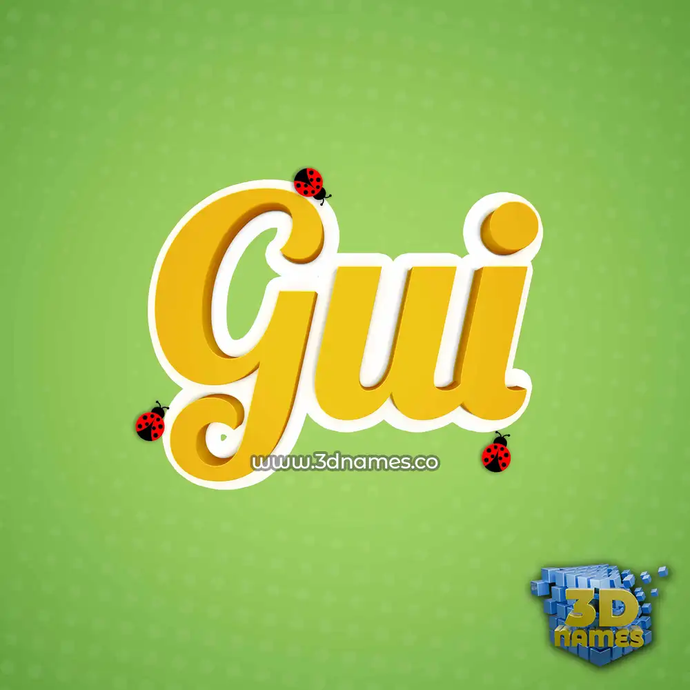 gui in Ladybugs style - 3D name wallpaper
